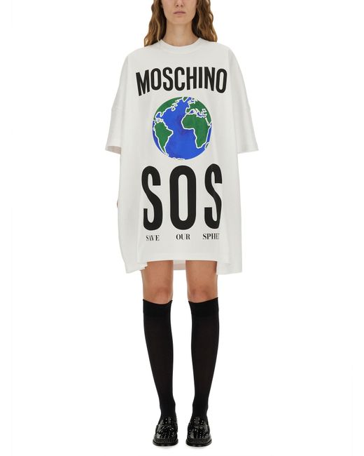 Moschino Multicolor Cotton Interlock Dress