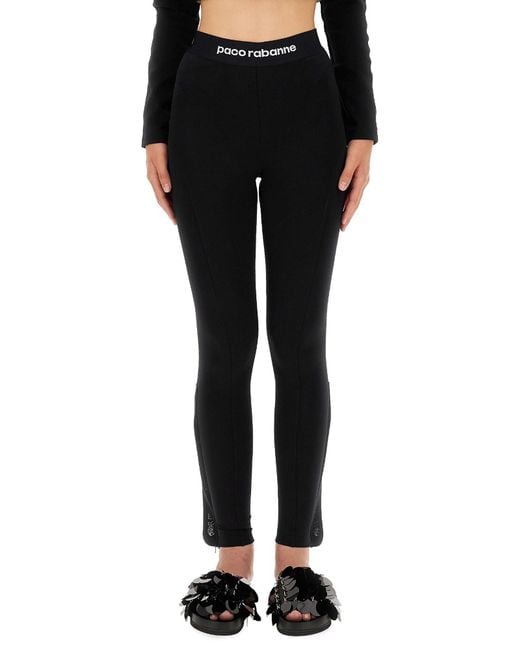 Rabanne Black Pants With Logo