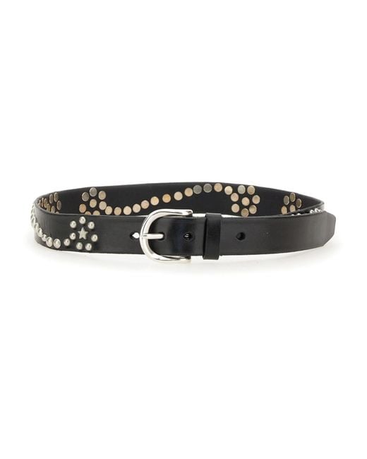 Our Legacy Black Studded Buckle Belt for men
