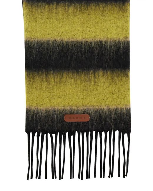 Striped Scarf-Donna di Marni in Black