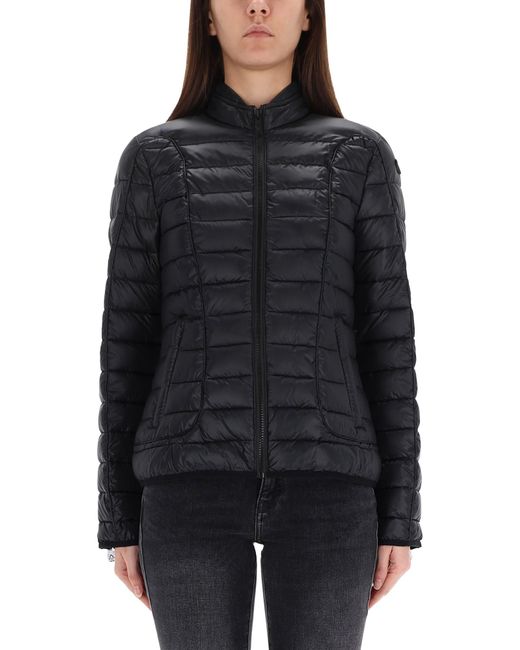 DIESEL Black Quilted Mandarin Collar Jacket