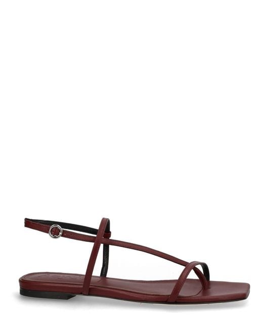 Aeyde Brown Ankle Strap Sandals