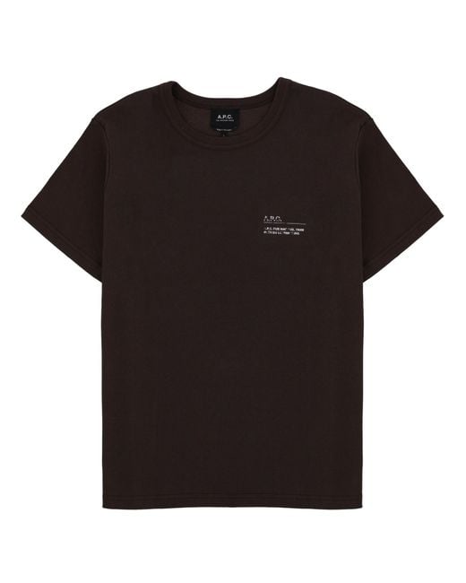 A.P.C. Black Logo Crew Neck T-Shirt for men