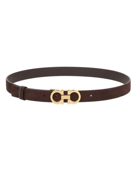 Ferragamo Brown Cut To Size Reversible Belt