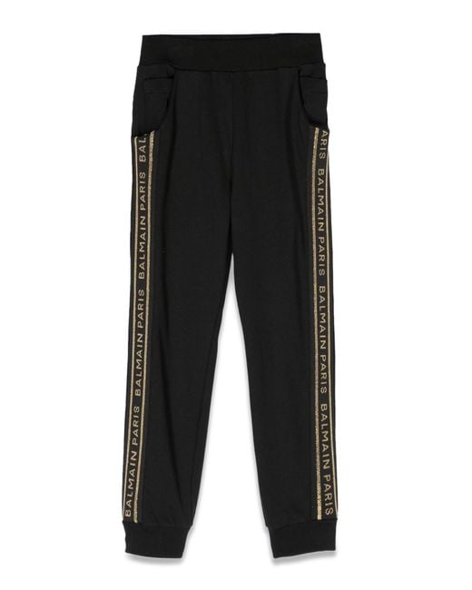 Balmain Black Jogger Side Logo Band