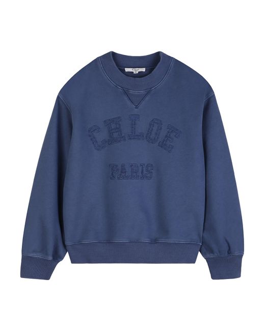 Chloé Blue Felpa Con Logo