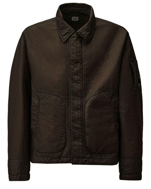 C P Company Black C.P.Company Jacket With Logo Patch for men