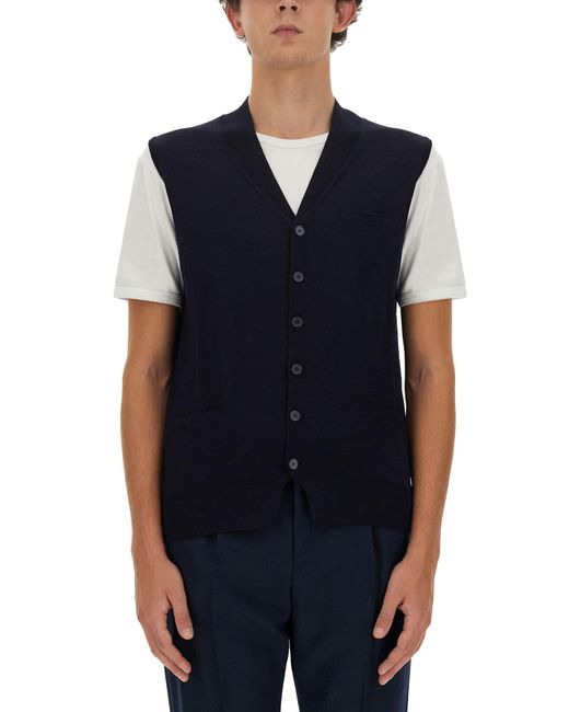 Ballantyne Blue V-Neck Vest for men