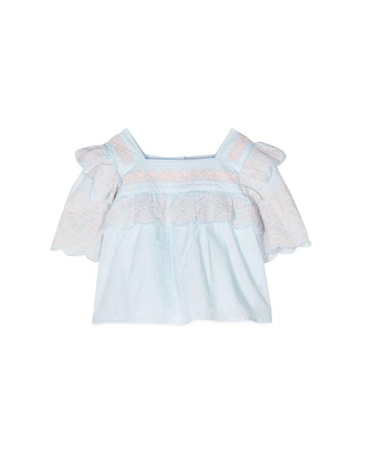 Stella McCartney Blue Stella Mc Cartney Top Square Neckline Mc