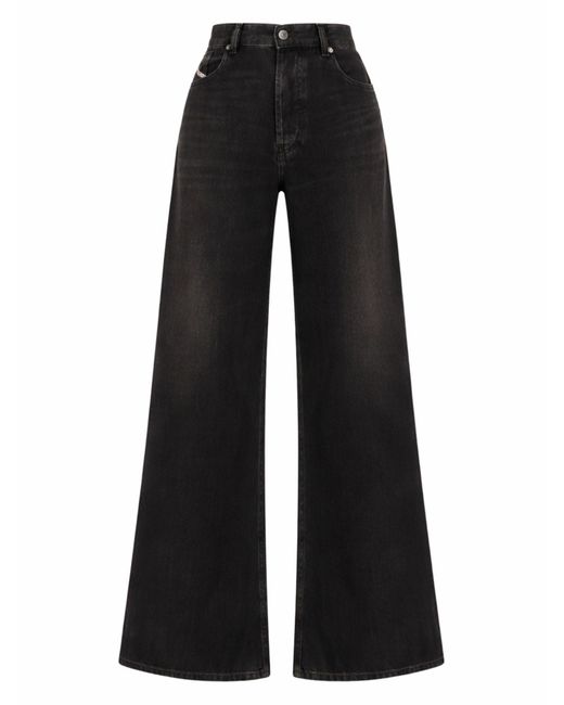 DIESEL Black Relaxed High Rise Jeans