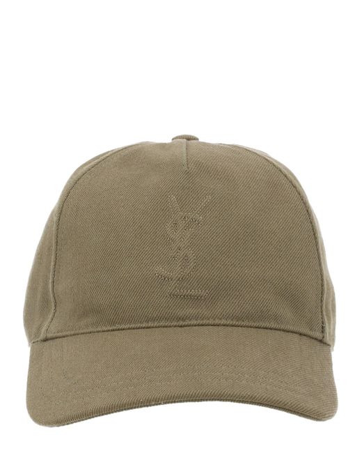 Saint Laurent Natural Cappello Da Baseball Cassandre for men