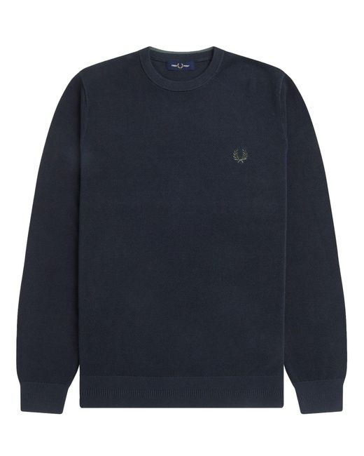 Fred Perry Blue Jersey With Logo for men