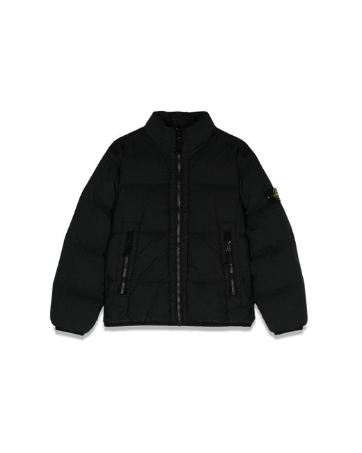 Stone Island Black Boys' Mini Real Feather Jacket