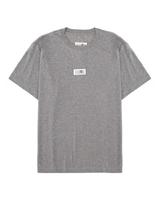 MM6 by Maison Margiela Gray T-Shirt "Numeric" for men