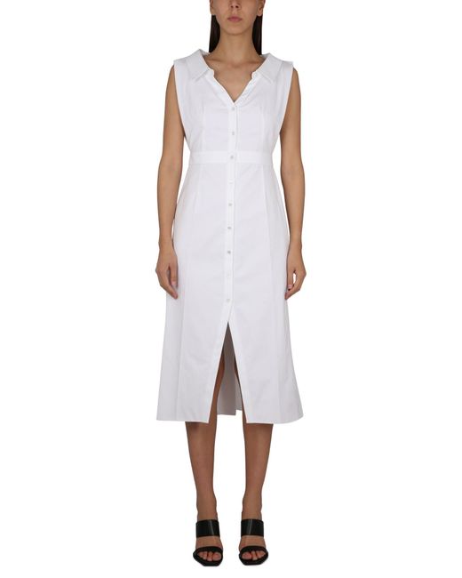 McQueen White Cotton Dress