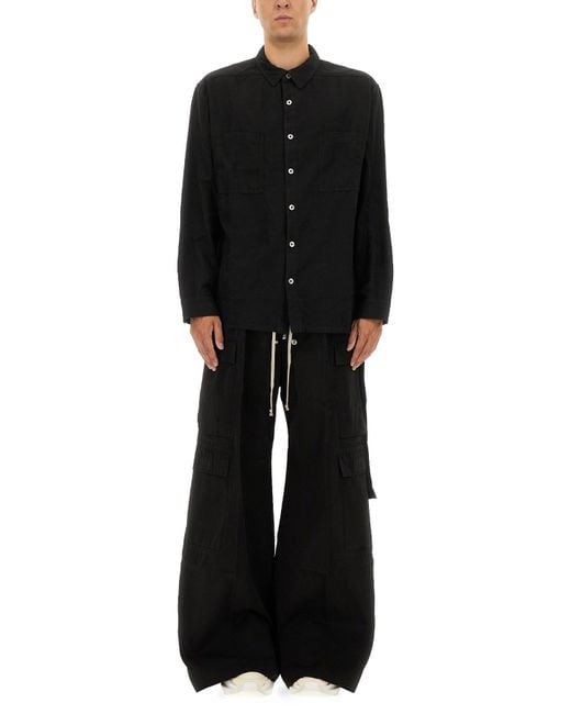 Rick Owens Black Jumbo Outershirt" Shirt for men