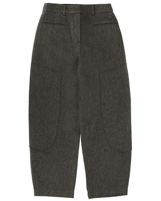 Ganni Gray Pants "Mouline"