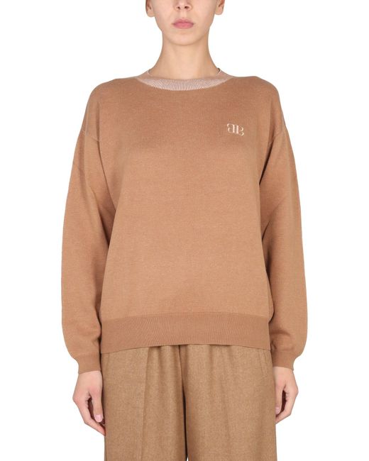 Ballantyne Natural Shirt With Embroidered Logo