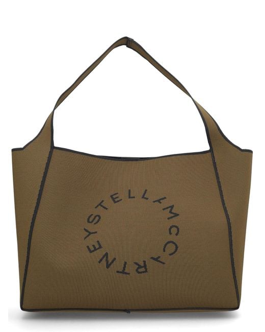 Stella McCartney Brown Logo Square Tote Bag