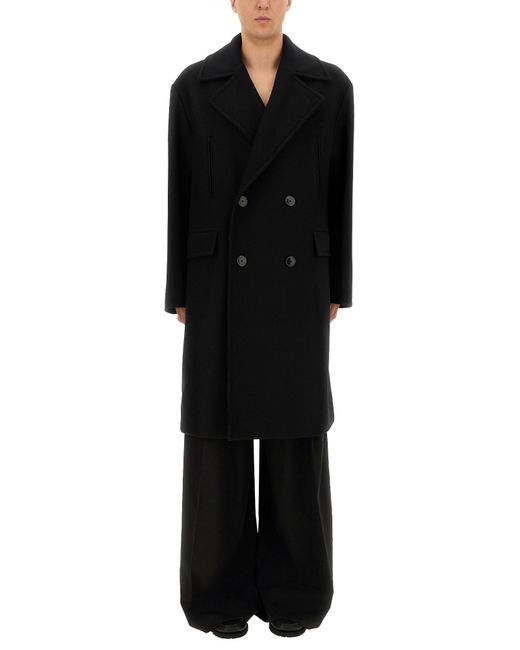 Dries Van Noten Black "Racos" Coat for men