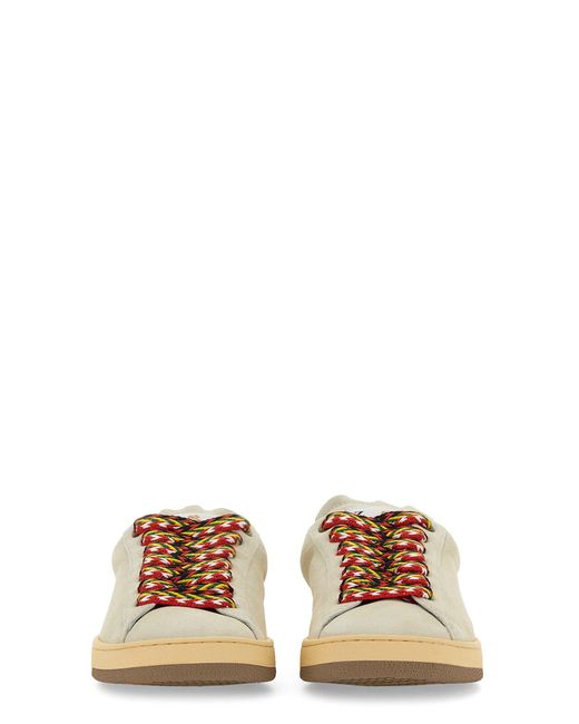 Sneakers in pelle cube per donne di Lanvin in Natural