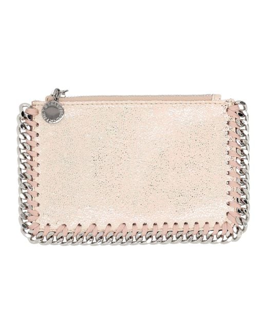 Stella McCartney Natural Portacarte "Falabella" Con Zip