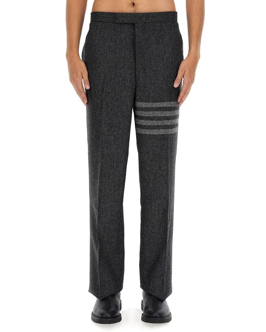 Thom Browne Black Tweed Pants for men