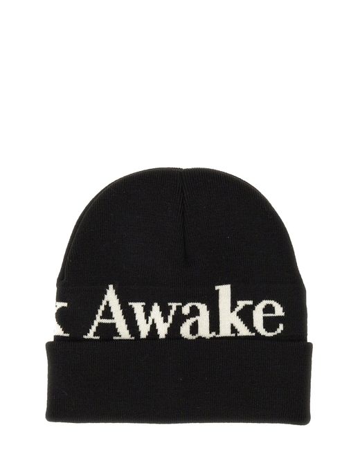 AWAKE NY Black Beanie Hat for men
