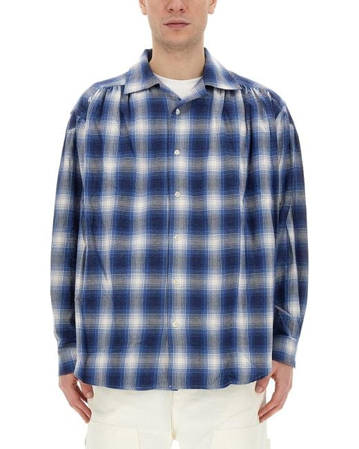 A.I.E. Blue Qaudri Shirt for men