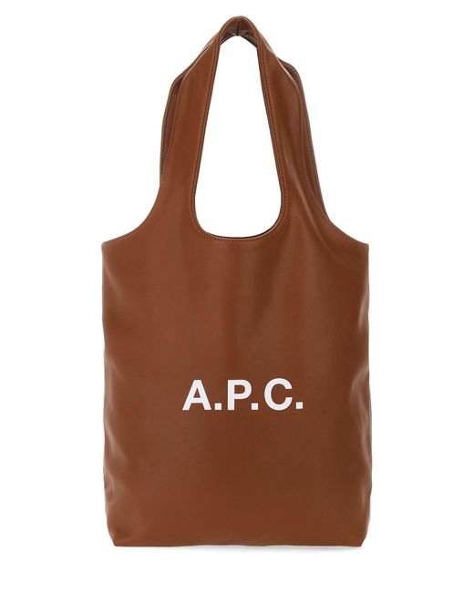 A.P.C. Brown Tote Bag "Ninon" Small