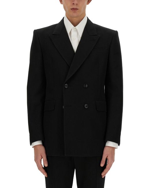 McQueen Black Double-Breasted Jacket