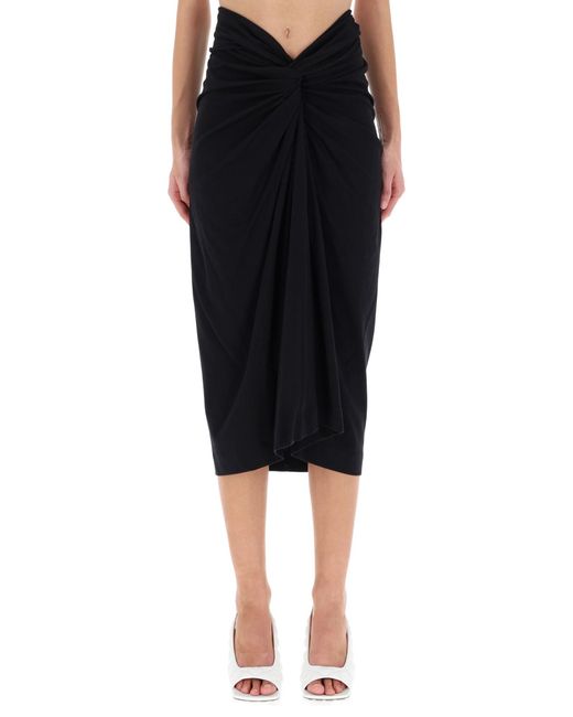 Dries Van Noten Black Draped "Herchive" Skirt