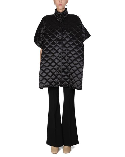 Boutique Moschino Black Quilted Jacket With Side Openings