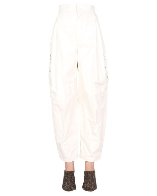 Bottega Veneta White Cargo Pants