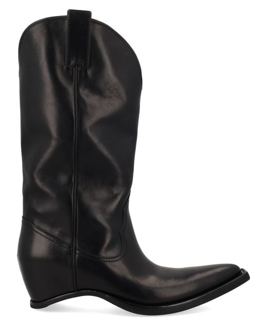 Maison Margiela Black Stivale "Western Heel-Less"