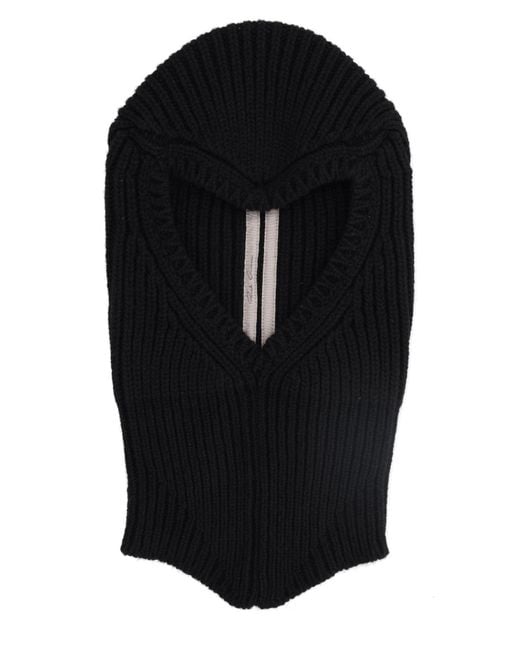 Rick Owens Black Sculptural Wide-Brim Hat