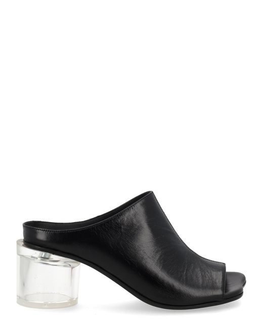 MM6 by Maison Margiela Black Mule "Anatomic" Con Tacco