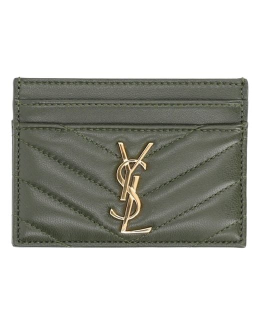 Saint Laurent Green Card Holder "Cassandras"