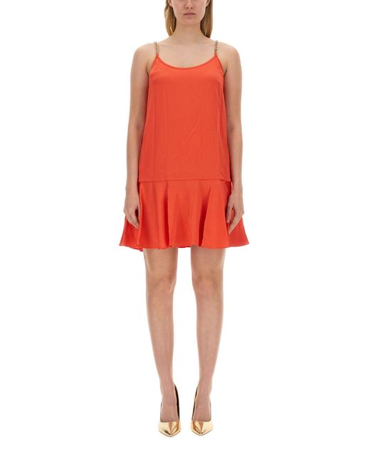 MICHAEL Michael Kors Red Dress With Chain Straps