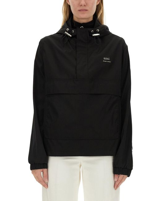 AMI Black Jacket With Logo