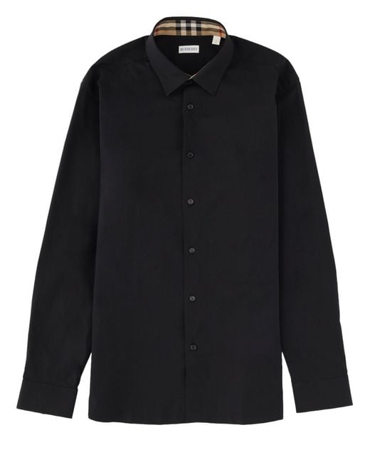 Burberry Black Cotton Shirt for men