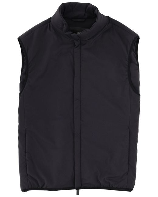 Laminar Blue Vest With Collar for men