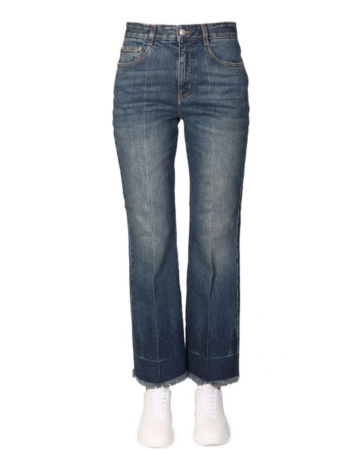 Stella McCartney Blue Denim Jeans With Front Button Closure