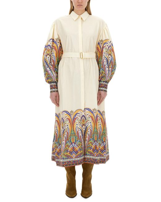Etro Natural Regular Fit Chemisier Dress