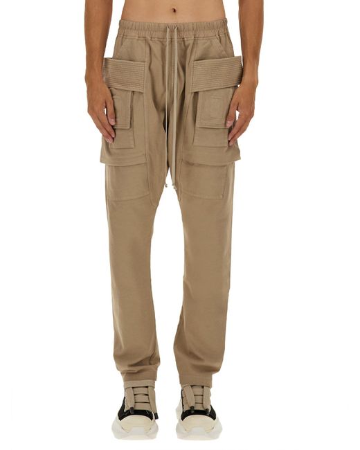Rick Owens Natural Relaxed Fit Cargo Pants for men