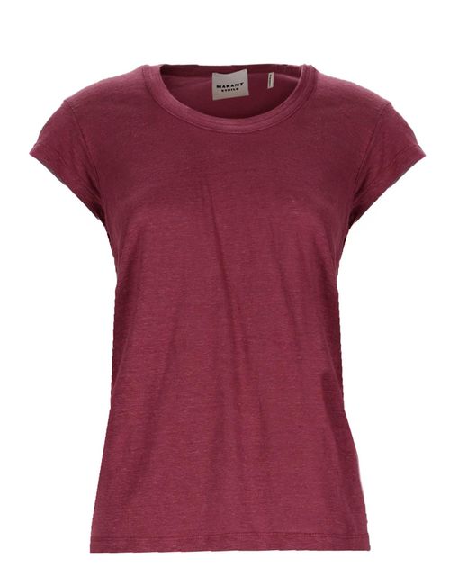 Isabel Marant Purple Solid Round Neck T-Shirt