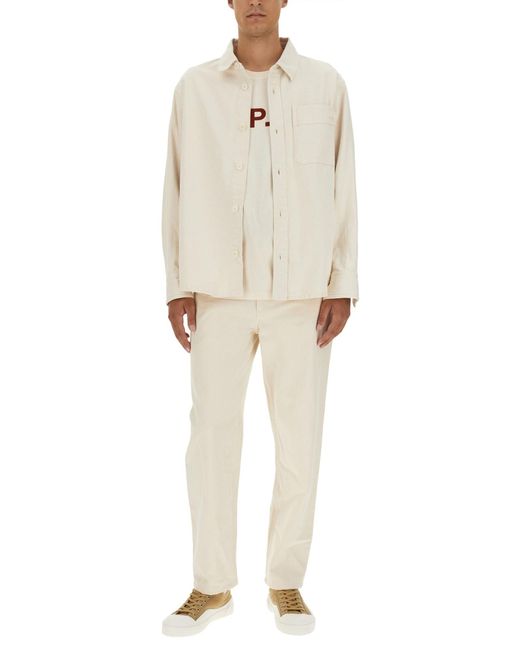 Camicia Di Denim di A.P.C. in White da Uomo
