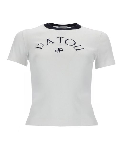 Patou Gray Fitted T-Shirt With Logo