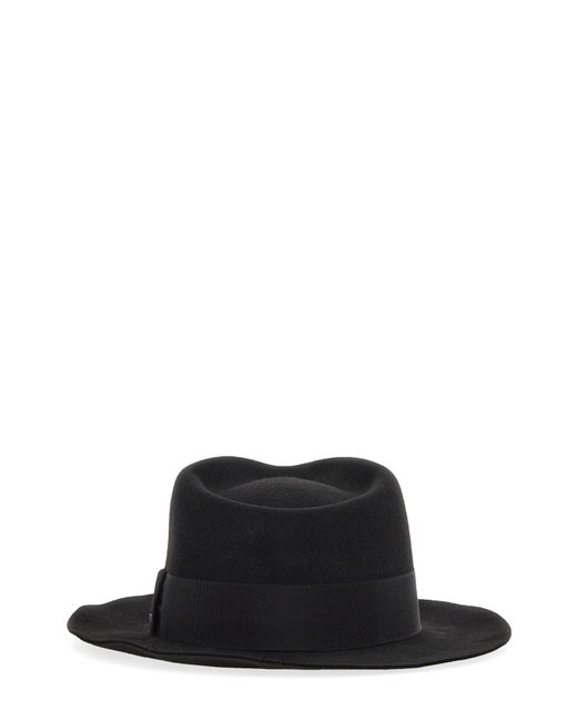 CAPPELLO FEDORA IN FELTRO DI CONIGLIO di Saint Laurent in White