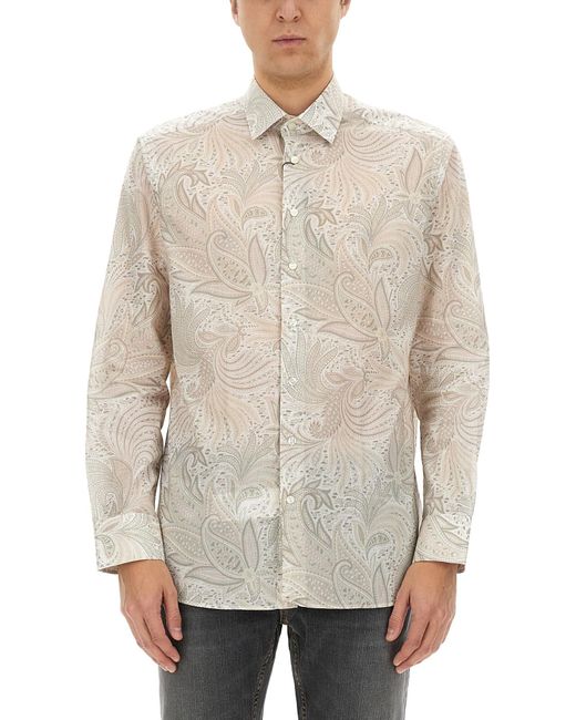 Camicia Con Stampa di Etro in White da Uomo